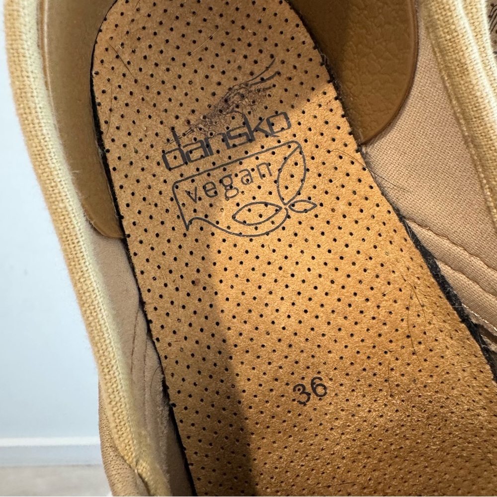 Dansko Vegan Jute Pro Striped Espadrille Clogs Size 36 - Picture 3 of 6
